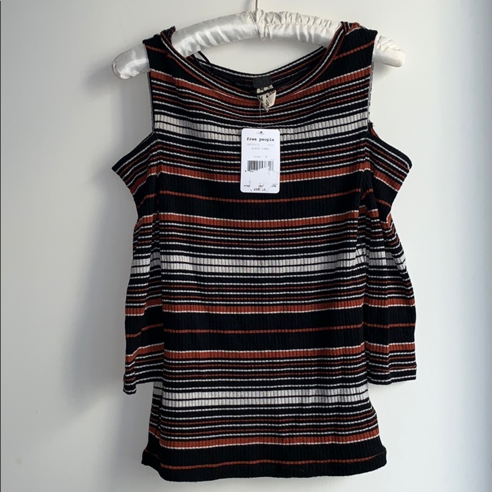 NWT Free People • Black Combo Top